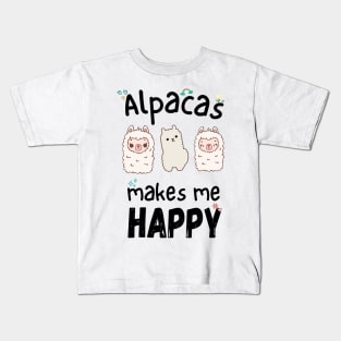 Alpacas makes me HAPPY Kids T-Shirt